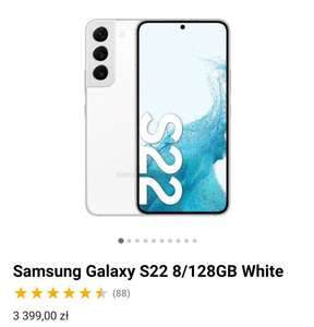 Smartfon Samsung galaxy s22 8/128GB ze sklepu x-kom w promocji ( 50 zł za każde wydane 500 zł)