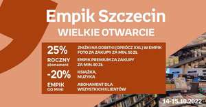 Otwarcie Empik w Rondo Hakena Park (Szczecin)-20% na książki i muzykę, -25% na odbitki