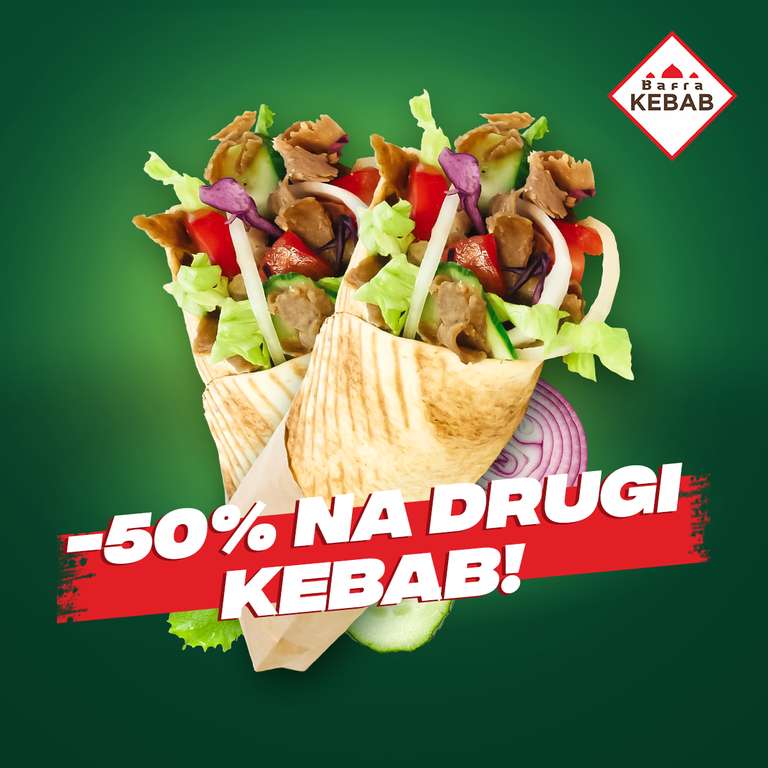 Z okazji Otwarcia Bafra Kebab Konin Drugi Kebab 50% Taniej oraz dla 100 zamówień Pepsi Gratis!!!