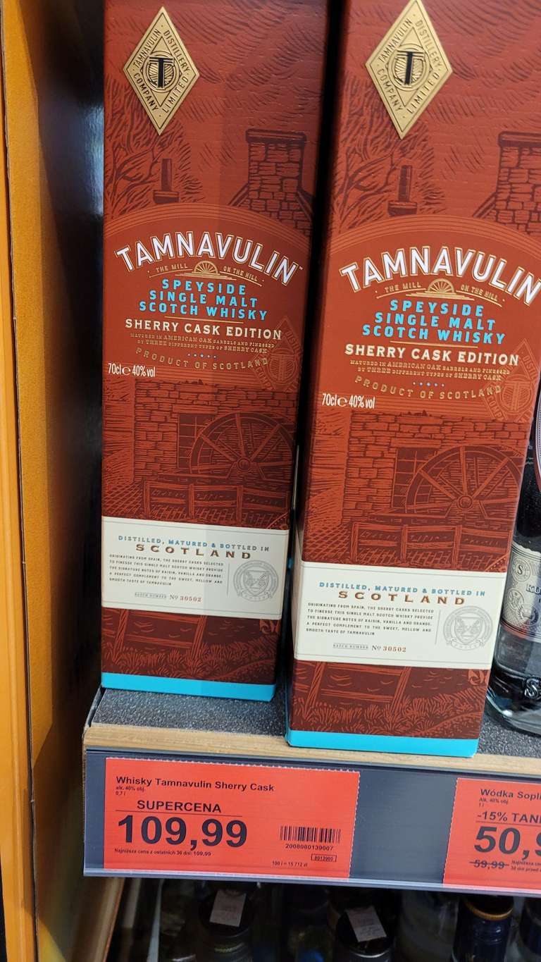 Whisky Tamnavulin Sherry Cask Edition 0,7 40% Aldi