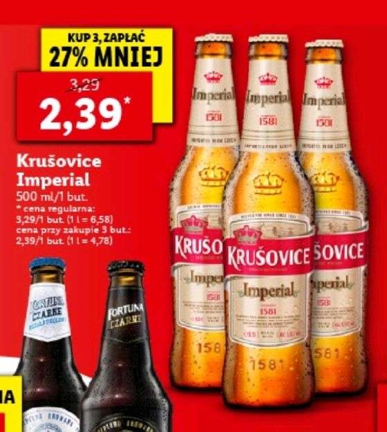 Krusovice imperial dobre czeskie piwo w Lidlu