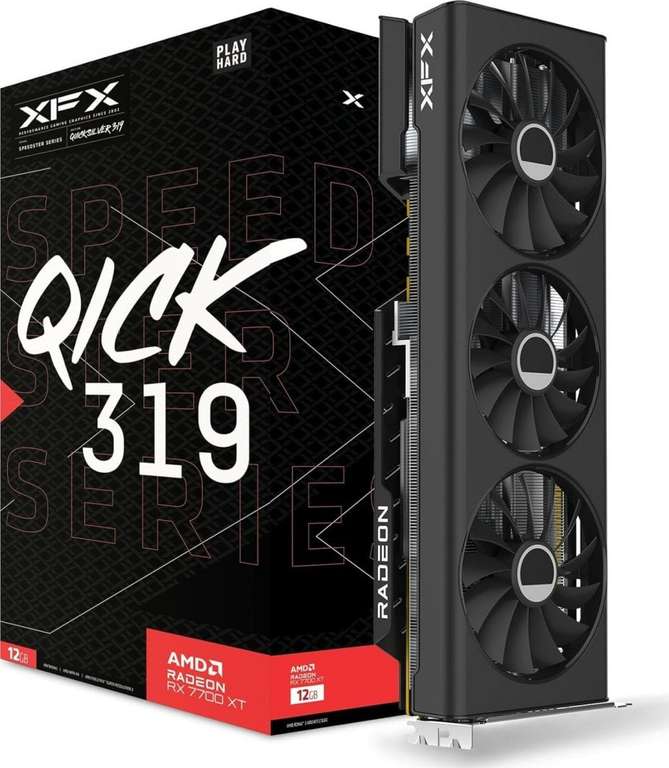 Karta graficzna XFX Speedster QICK 319 Radeon RX 7700 XT Black Edition 12GB GDDR6