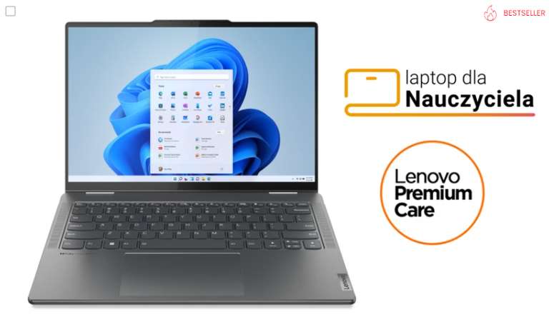 Laptop Lenovo Yoga 7 14IRL8 14 " 2w1 + Rysik Intel Core i7 16 GB / 512 GB (bon dla nauczycieli)