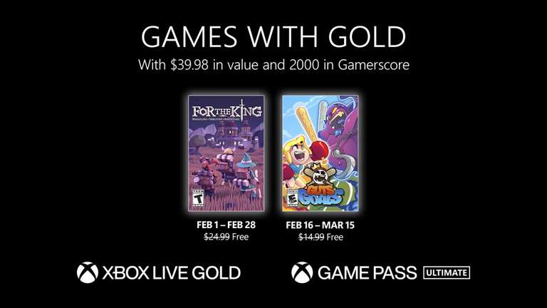 Games with Gold w lutym - For the King i Guts N Goals dla abonentów GOLD / GPU