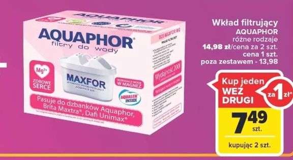 Wkłady Aquaphor mg+ 14,98 za 2 sztuki Carrefour
