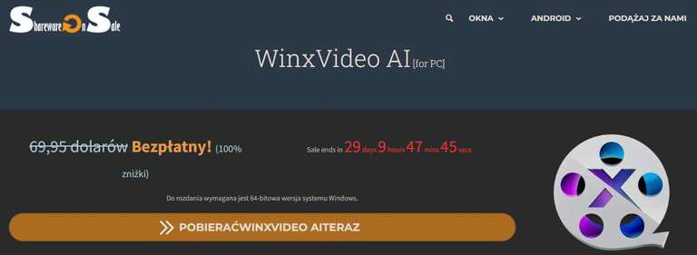 WinxVideo AI - licencja na jeden komputer, bez aktualizacji