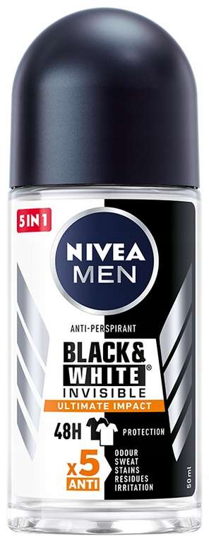 Nivea Men Black & White Invisible Ultimate Impact 6x50 ml antyperspiranty
