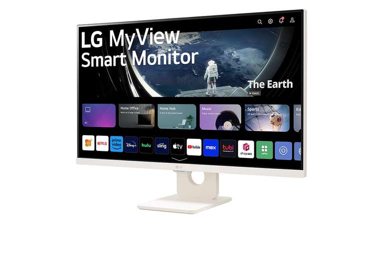 LG 27-calowy monitor MyView Smart z systemem webOS | Full HD IPS 27SR50F-W