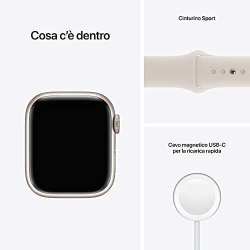 Apple Watch Series 7 GPS, 41 mm, księżycowa poświata - Pepper.pl