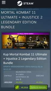 [Tylko do godz. 19:00 ] Mortal kombat 11 ultimate + Injustice 2 legendary edition bundle