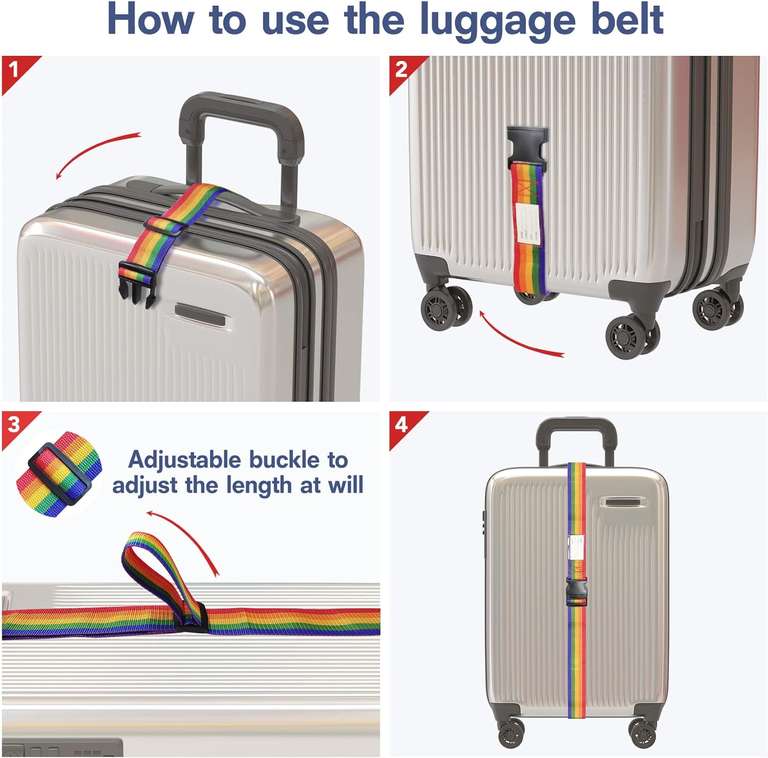 JYSDCXC pas zabezpieczający do bagażu (2 sztuki)
