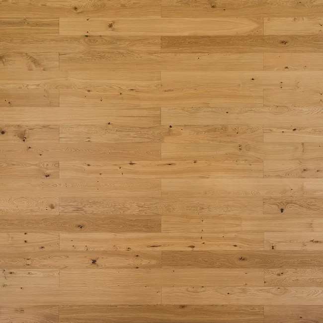 Podłoga drewniana w przecenie (np. Podłoga drewniana deska fornirowana Dąb Sęczny 1-lamelowa lakier mat 8.5 mm za 109 zł/m2) @ Leroy Merlin