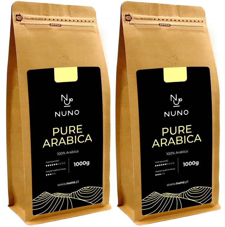 Kawa ziarnista Nuno Pure Arabica - świeżo palona, 100% Arabica, 2kg