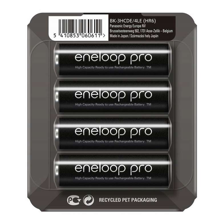 Akumulatorki AA Panasonic Eneloop PRO 2500mAh 4 sztuki - - około 10 zł / sztuka (-11 zł kupon sklepu, -10 zł kupon Shopee)