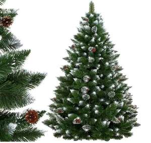 Elegancka, sztuczna choinka 180cm Sosna Diamentowa z szyszkami drzewko bożonarodzeniowe Premium