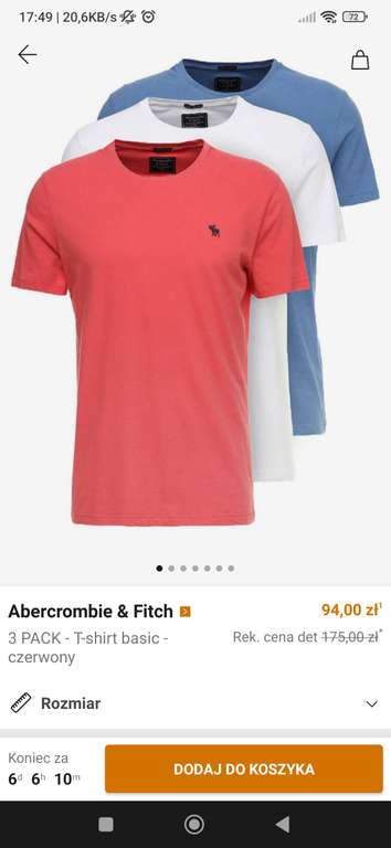 3 Koszulki Abercrombie & Fitch w dobrej cenie