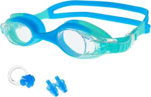 Okulary do pływania dla dzieci + klipsy do nosa i zatyczki do uszu