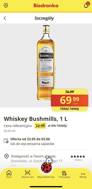 Whiskey Bushmills 1 L