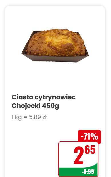 Ciasto Cytrynowiec Chojecki 450g @Dino