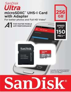 Karta Sandisk Ultra Microsdxc 256 Gb 150Mb/S A1 Cl.10 Uhs-I + Adapter