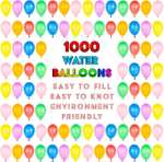 1000 bomb wodnych Mega-Pack balony wodne, różne kolory
