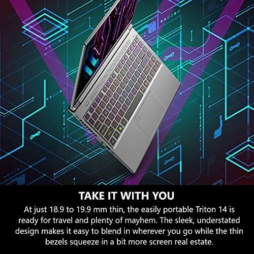 Laptop Acer Predator Triton 14 | Intel i7-13700H | NVIDIA GeForce RTX 4070 | 14" Mini LED 250Hz G-SYNC | 16GB LPDDR5 | 1TB Gen4 |WiFi 6E