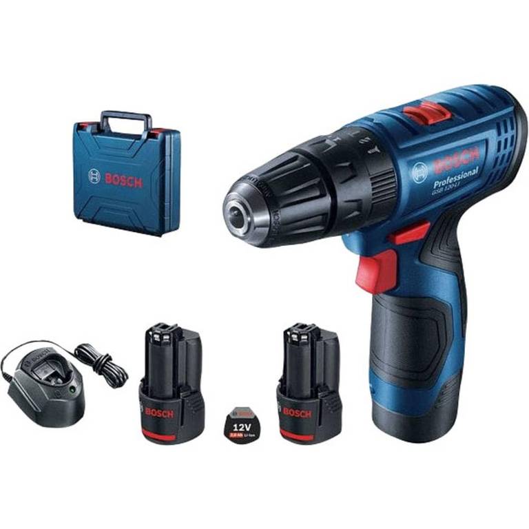 Wiertarko-wkrętarka akumulatorowa Bosch Professional GSR 120-LI 12V 2x2,0Ah (06019G8000)