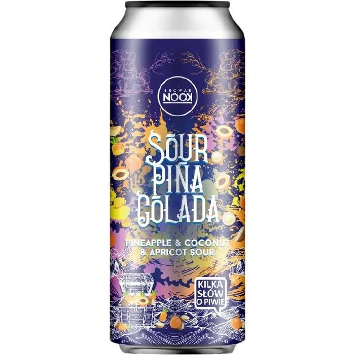 Piwo Sour Pina Colada z browaru Nook/4,5%/0,5 l. Auchan Wrocław Korona