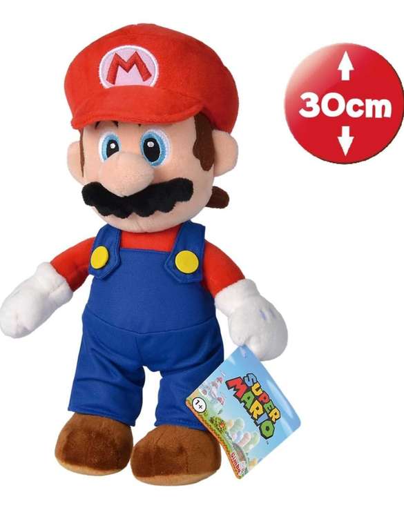 Super Mario Maskotka pluszowa 30 cm oficjalna licencjonowana (darmowa dostawa z PRIME) | Amazon.pl