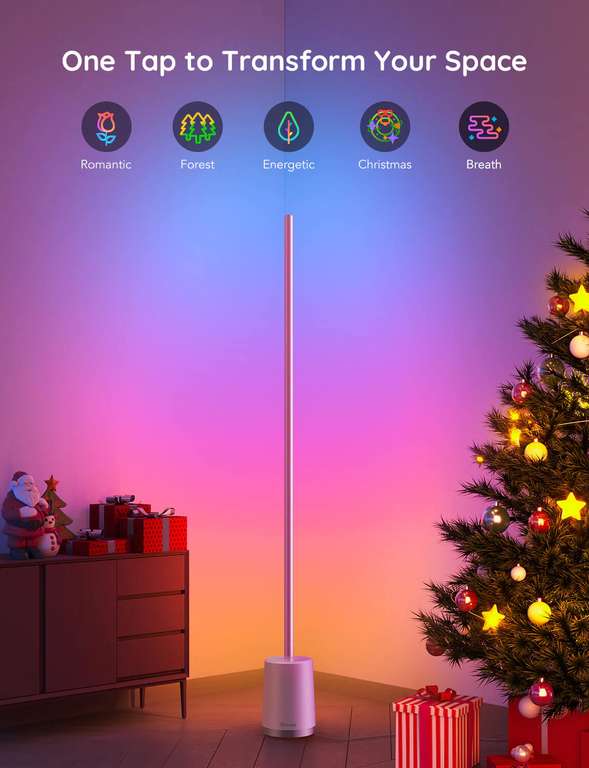 Led Corner Floor Lamp Rgb Led Corner Lamp With Remote - Temu