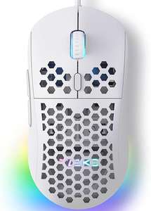 Mysz gamingowa DIERYA ×TMKB super lekka przewodowa mysz RGB Honeycomb (biała)