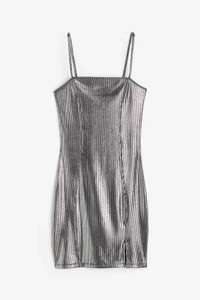 Sylwestrowa srebrna sukienka bodycon - r. XXS-XL @H&M