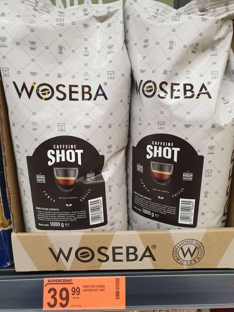 Kawa ziarnista Woseba Shot 1000g