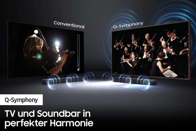 Samsung HW-S56B 3.0-kanałowy S soundbar, bezprzewodowy Dolby Atmos 5.0 / DTS, wirtualny: X, Q-Symphony, wbudowany głośnik centralny