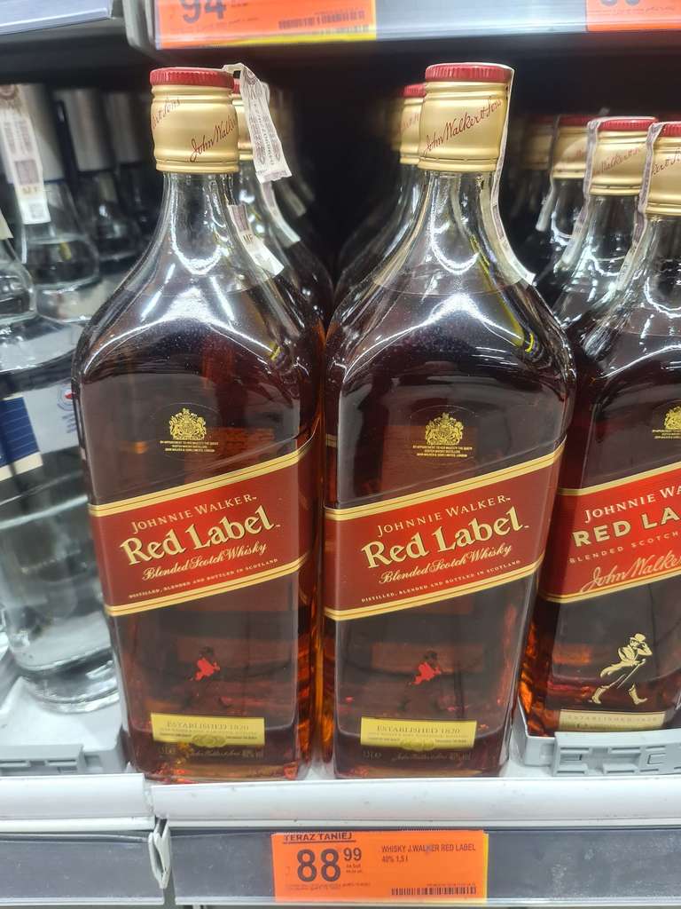 Alkohol Whisky Jonnie Walker Red Label 1,5 l, 40% w Biedronka