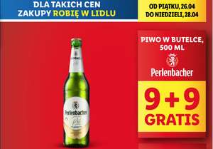 Piwo Perlenbacher Pils butelka bezzw. 0,5L (Cena regularna 3,49 zł/butelka). 9+9 gratis @Lidl