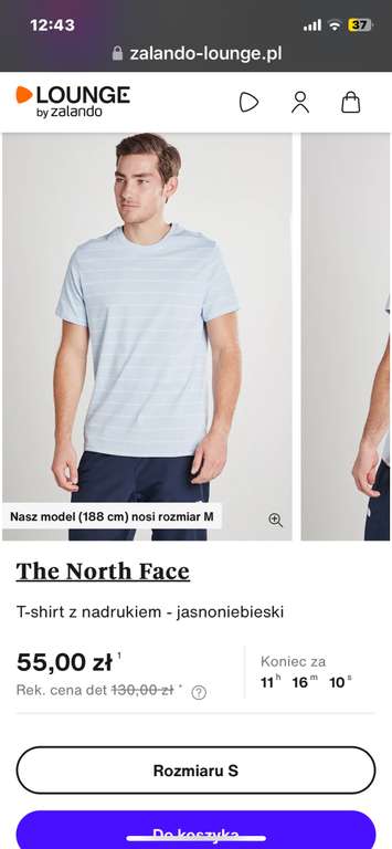 The North Face T-shirt z nadrukiem - jasno niebieski Rozmir S oraz XS
