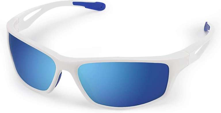 CHEREEKI Sportowe okulary przeciwsłoneczne, polaryzacja, ochrona UV 400, twardy futerał