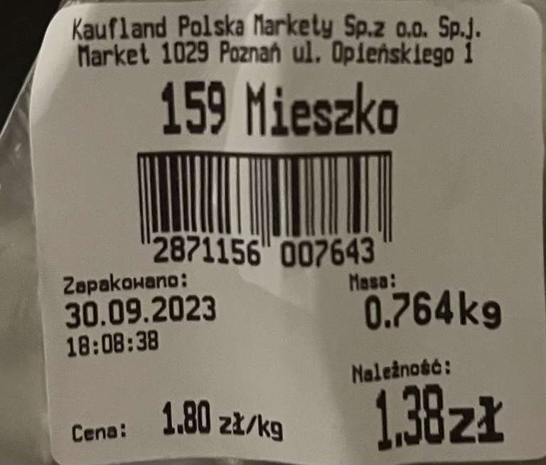 Kaufland cukierki Michaszki na wagę za 1,80 zł