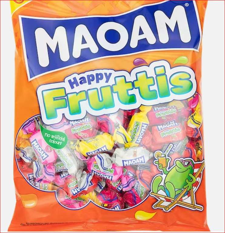 MAOAM Happy Fruttis - Owocowe cukierki- guma rozpuszczalne - duża paczka 325g za 8,79 lub wersja Easter Mixx MAOAM 375g za 9,99zł