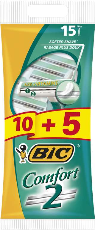 BIC Comfort 2 2-ostrzowe maszynki do golenia 15 szt