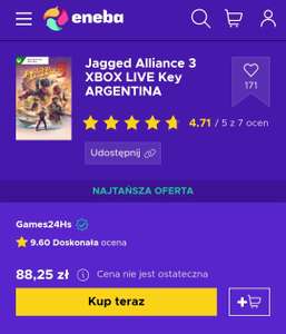 Jagged Alliance 3 XBOX LIVE Key ARGENTINA