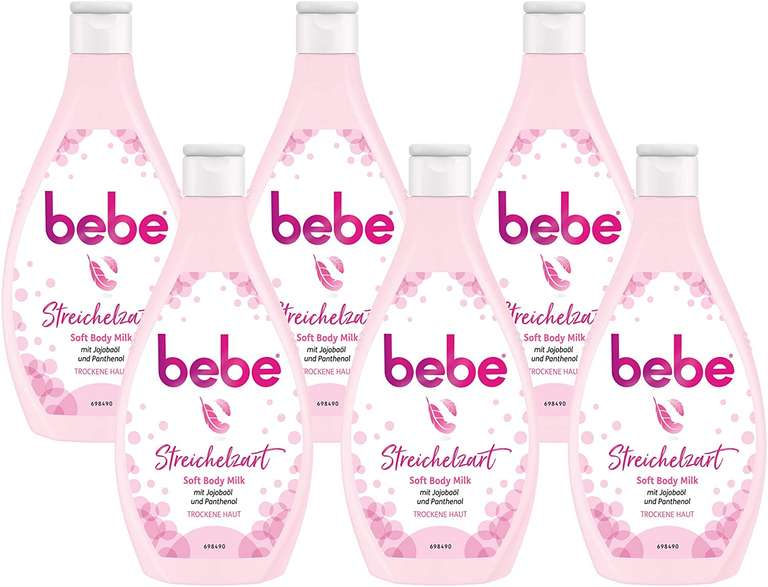 Bebe Soft Shower Cream Aksamitny Miękki Krem pod Prysznic - 6 x 250 ml