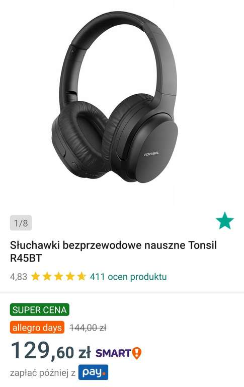 Słuchawki Tonsil R45BT