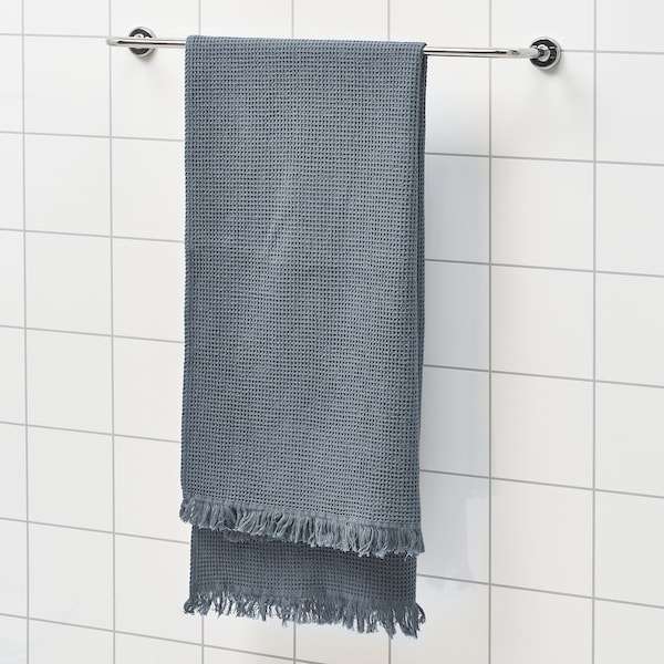 VALLASÅN Ręcznik kąpielowy, granatowy, 70x140 cm (Ikea Family)