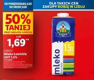 Mleko Łowickie UHT 1,5% - Lidl