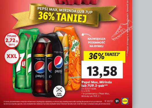 Pepsi MAX 7up Mirinda 2.5Litra LIDL 2pak