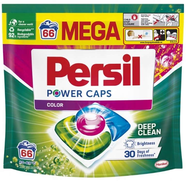 Kapsułki do prania kolorów Persil Power Caps Color, 66 sztuk