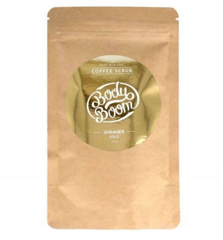 Peeling kawowy BodyBoom Shimmer Gold 100 ml 100 g