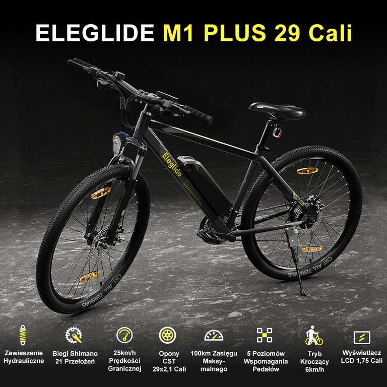 Elektryczny Rower Górski ELEGLIDE M1 PLUS Opony 29 cali Silnik 250W